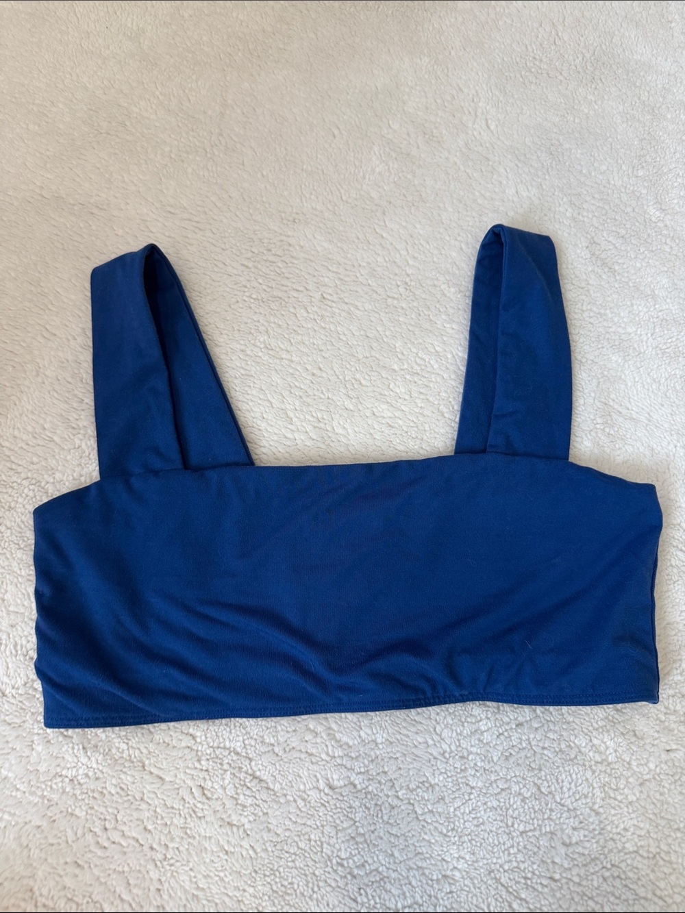 Reformation Blue Square-Neck Bralette - Women Intimates